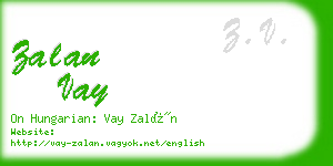 zalan vay business card